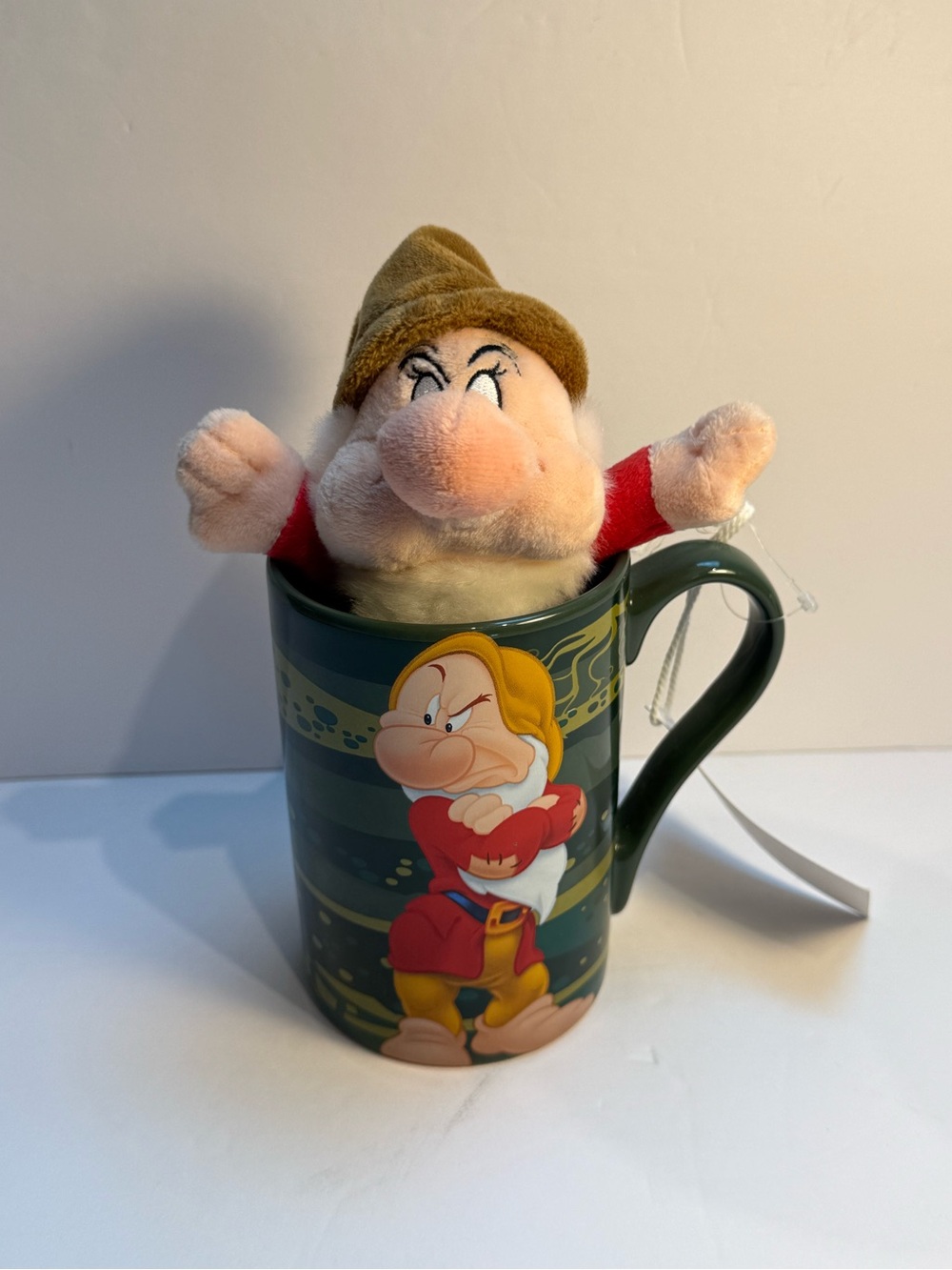 Retired Disney Store Grumpy Coffe Mug with Plush